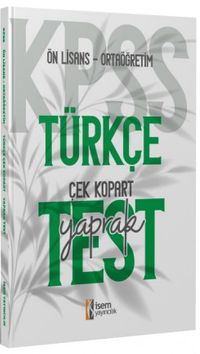 2024  KPSS Ortaöğretim Önlisans Türkçe Çek-Kopart Yaprak Test