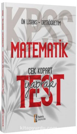 2024 KPSS Ortaöğretim Önlisans Matematik Çek Kopart Yaprak Test