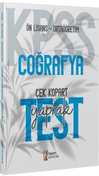 2024 KPSS Ortaöğretim Önlisans Coğrafya Çek-Kopart Yaprak Test