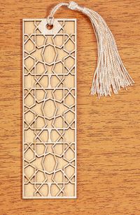 Ahşap Ayraç - Yıldız Desenli  - Kayın