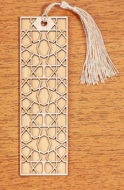 Ahşap Ayraç - Yıldız Desenli  - Kayın