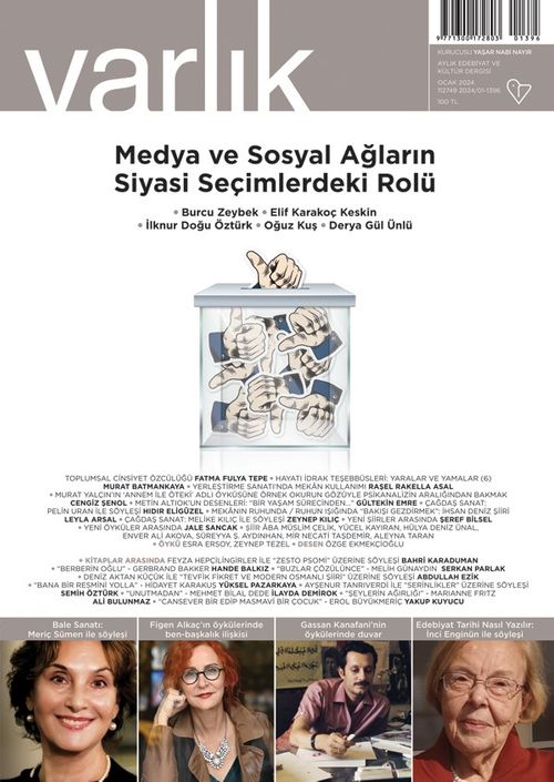 Varlık Edebiyat ve Kültür Dergisi Ocak 2024