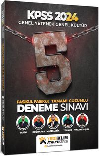 2024 KPSS Atölye Serisi Genel Yetenek Genel Kültür Tamamı Çözümlü Fasikül Fasikül 5 Deneme Sınavı