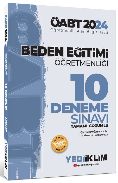 2024 ÖABT Beden Eğitimi  Öğretmenliği Tamamı Çözümlü 10 Deneme Sınavı