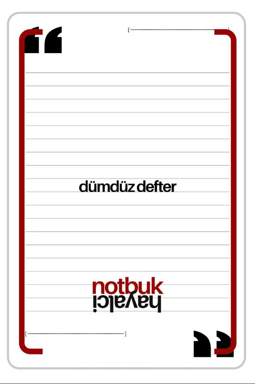 Dümdüz Defter Ajanda - Notbuk & Hayalci Notbuk