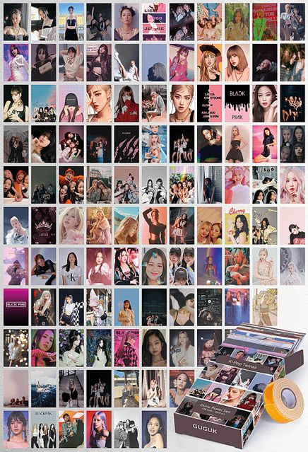 K-Pop Temalı 108 Adet Duvar Poster - Kolaj Seti Oda Dekoru