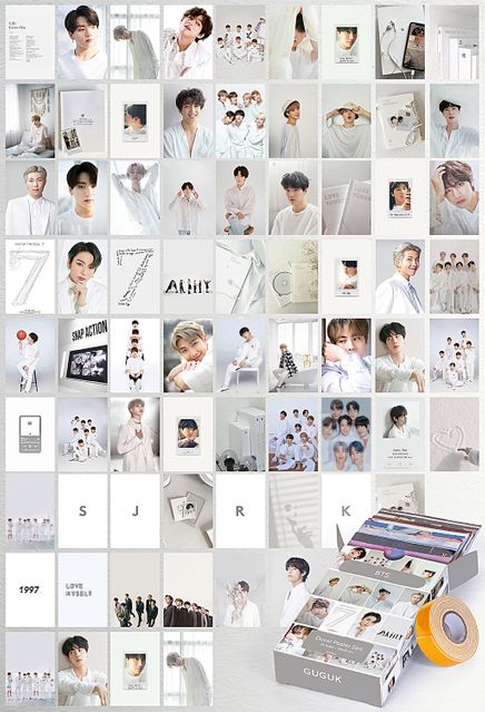 BTS Temalı 72 Adet Duvar Poster - Kolaj Seti Oda Dekoru