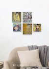 Full Frame Duvar Sanatları - Gustav Klimt - Mini Kanvas Set 5'li (FF-DS313)