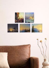 Full Frame Duvar Sanatları - İvan Ayvazovski - Mini Kanvas Set 5'li  (FF-DS315) 