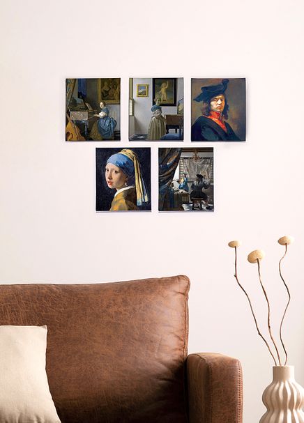 Full Frame Duvar Sanatları - Johannes Vermeer - Mini Kanvas Set 5'li - (FF-DS317)