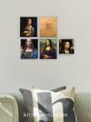 Full Frame Duvar Sanatları - Leonardo Da Vinci - Mini Kanvas Set 5'li (FF-DS318)