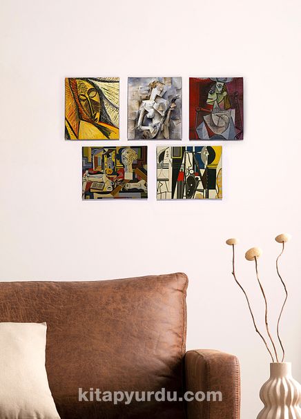 Full Frame Duvar Sanatları - Mini Kanvas - Pablo Picasso - Set 5'li  (FF-DS319)