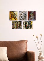 Full Frame Duvar Sanatları - Mini Kanvas - Pablo Picasso - Set 5'li  (FF-DS319)