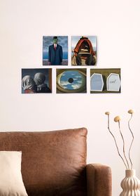 Full Frame Duvar Sanatları - Rene Magritte - Mini Kanvas Set 5'li (FF-DS320)