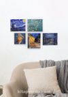 Full Frame Duvar Sanatları - Vincent van Gogh - Mini Kanvas Set 5'li (FF-DS323)