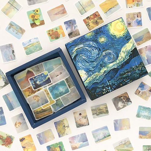 Van Gogh Temalı Kutu Sticker • Bullet Journal