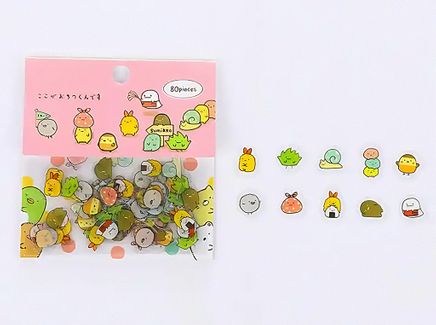 Sevimli Kawaii Temalı 80 Adet Sticker Seti • Bullet Journal