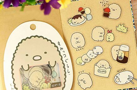Tonkatsu Temalı Sumikko Gurashi 50 Adet Sticker Seti • Bullet Journal