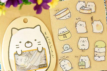 Neko Temalı Sumikko Gurashi 50 Adet Sticker Seti • Bullet Journal