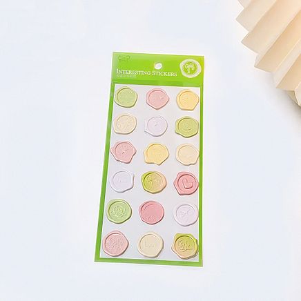 Yeşil Temalı Wax 3D Pul Sticker Seti • Bullet Journal