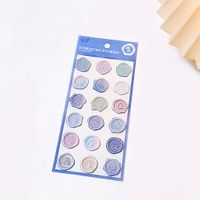 Mavi Temalı Wax 3D Pul Sticker Seti • Bullet Journal