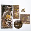 Coffee Temalı Vintage Altın Damga Sticker Seti • Bullet Journal (GGK-DFZ027)