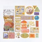 Travel Temalı Vintage Altın Damga Sticker Seti • Bullet Journal