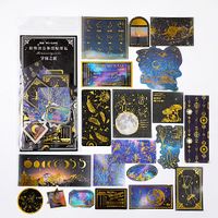 Astrology Temalı Vintage Altın Damga Sticker Seti • Bullet Journal