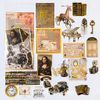 Mona Lisa Temalı Vintage Altın Damga Sticker Seti • Bullet Journal (GGK-DFZ033)
