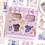Purple Temalı 100 Yaprak 4 Bölmeli Sticker Seti • Bullet Journal