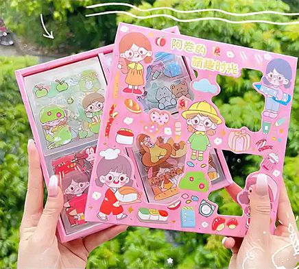 Garden Girl Temalı 100 Yaprak 4 Bölmeli Sticker Seti • Bullet Journal