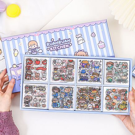 Ruan Ruan Kitchen Temalı 200 Yaprak 8 Bölmeli Sticker Seti • Bullet Journal