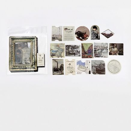 Sketching Pul Temalı 45 Adet Sticker Seti • Bullet Journal