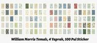 William Morris Temalı 100 Adet Pul Sticker Seti • Bullet Journal