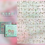 Garden Party Temalı 100 Yaprak 4 Bölmeli Sticker Seti • Bullet Journal