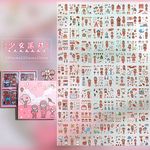 Girl Party Temalı 100 Yaprak 4 Bölmeli Sticker Seti • Bullet Journal