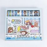 Good Night Mavi Temalı Journal Seti • Washi Bant • Memopad • Sticker