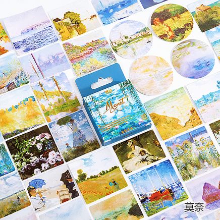 Claude Monet Temalı 45 Adet Sticker Seti • Bullet Journal