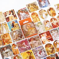 Alphonse Mucha Temalı 45 Adet Sticker Seti • Bullet Journal