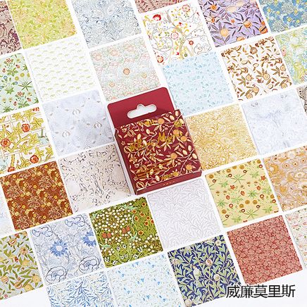 William Morris Temalı 45 Adet Sticker Seti • Bullet Journal