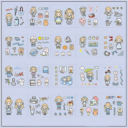 Travel Temalı 20 Yaprak Sticker Seti • Bullet Journal