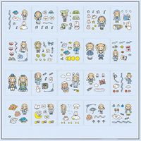 Stars Temalı 20 Yaprak Sticker Seti • Bullet Journal