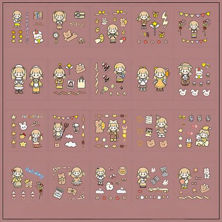 Holiday Temalı 20 Yaprak Sticker Seti • Bullet Journal