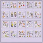 Flower Temalı 20 Yaprak Sticker Seti • Bullet Journal