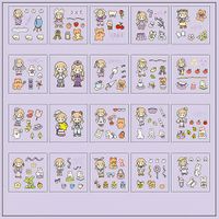 Flower Temalı 20 Yaprak Sticker Seti • Bullet Journal