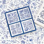 Bear Village Temalı 100 Yaprak 4 Bölmeli Sticker Seti • Bullet Journal