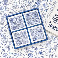 Bear Village Temalı 100 Yaprak 4 Bölmeli Sticker Seti • Bullet Journal