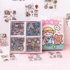 Girl and Bear Temalı 100 Yaprak 4 Bölmeli Sticker Seti • Bullet Journal (GGK-DZ070)