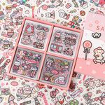 Sakura Temalı 100 Yaprak 4 Bölmeli Sticker Seti • Bullet Journal