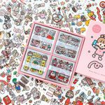 Sweet Girl Temalı 100 Yaprak 4 Bölmeli Sticker Seti • Bullet Journal